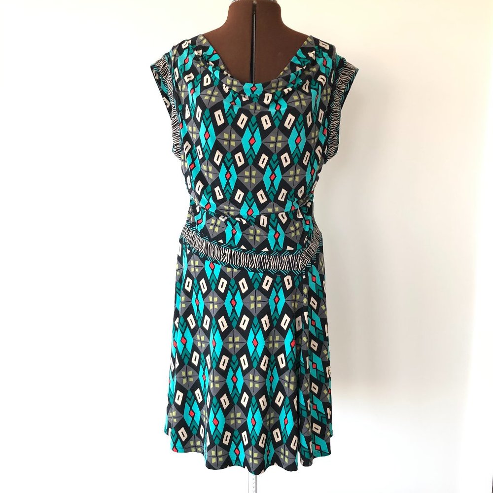Nine West Dropped Waist fit and Flare Dress Sz 10